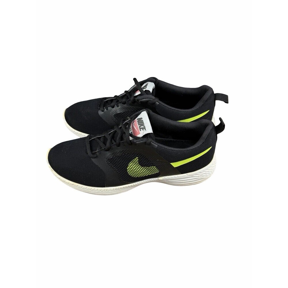 Nike Revolution 3 Women's Running Shoes - Size 8 Black Green Clean Sneakers